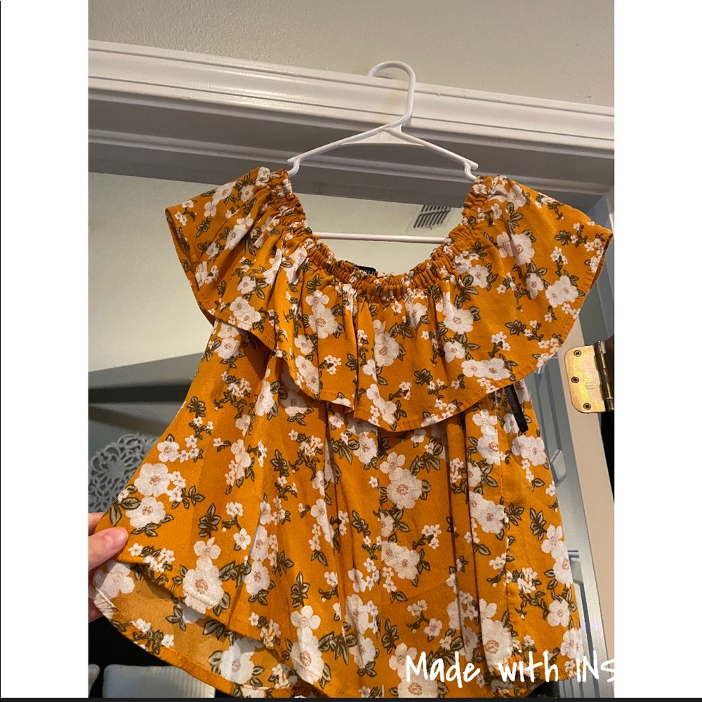 Floral off the shoulder blouse